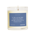 Wicks of Wit — I Cry at Work scented soy candle, Smart collection, hand-poured in the USA — front view