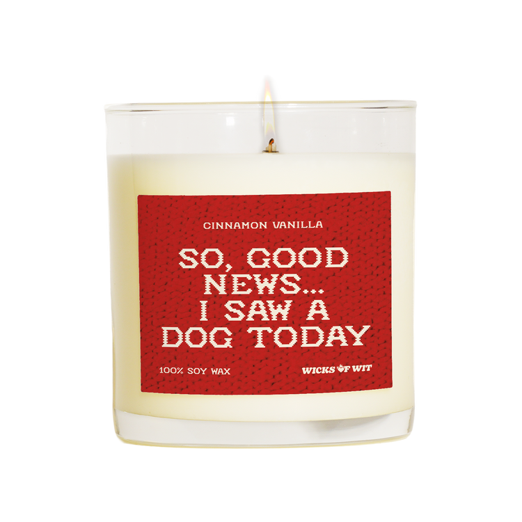 So, good news...I saw a dog today