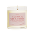 Wicks of Wit — It's a Match Made in Therapy scented soy candle, Romantic collection, hand-poured in the USA — label detail